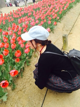 「nappalm（ナップパーム）のアイテム」を使った、HRNAさん（レディース・162cm）の春コーディネート