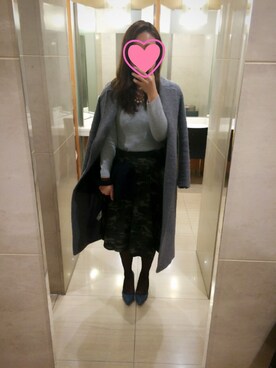 「choosy chu（チュージーチュー）のアイテム（クラッチバッグ、ブラック系）」を使った、memeさん（レディース・165cm）の冬コーディネート