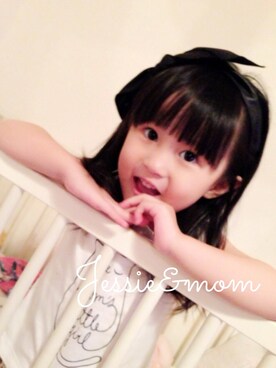 「LOVFEE（ラッフィ）のアイテム」を使った、Jessieさん（キッズ・90cm）の夏コーディネート