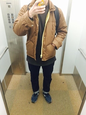 「Ralph Lauren」｜「アイテム（ダウンジャケット/コート）」を使った、カネコさん（メンズ・173cm）の冬コーディネート