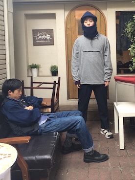 「tricker's」｜「アイテム（ブルゾン）」を使った、カネコさん（メンズ・173cm）の冬コーディネート