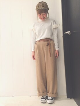 「CONVERSE（コンバース）のCONVERSE コンバース ジャック パーセル / JACK PURCEL（スニーカー）」を使った、momokoさん（レディース・151cm）の春コーディネート