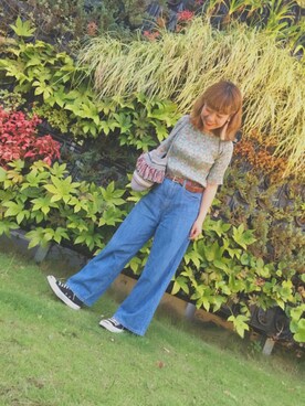「chambre de charme（シャンブルドゥシャーム）のアイテム（バッグ）」を使った、momokoさん（レディース・151cm）の夏コーディネート