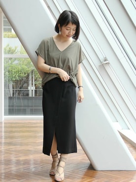 「フロントイン」｜nano・universe lady's pressさん（レディース・157cm）の春コーディネート
