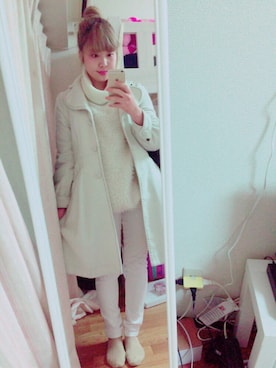 「white pants」｜nakamura  shiorlさん（レディース・156cm）の秋コーディネート