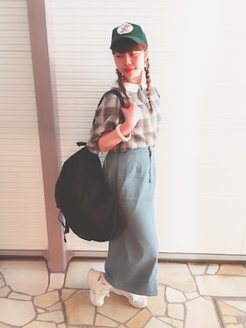 「Lattice（Lattice）のアイテム（アクセサリー、ベージュ系）」を使った、nakamura  shiorlさん（レディース・157cm）の夏コーディネート