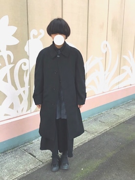 「アイテム（ステンカラーコート）」を使った、鈴木さん（メンズ・163cm・10代）の冬コーディネート