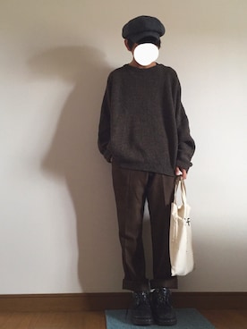 「URBAN RESEARCH（アーバンリサーチ）のRohw　ﾘﾈﾝﾎﾟﾌﾟﾘﾝｷｬｽｹｯﾄ（キャスケット、ブラック系）」を使った、鈴木さん（メンズ・162cm）の春コーディネート