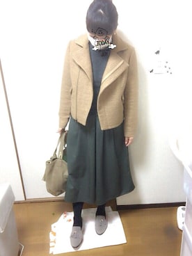 「ORiental TRaffic(ORiental TRaffic)」｜「アイテム（ライダースジャケット）」を使った、＊*coco*※さん（レディース・162cm）の冬コーディネート