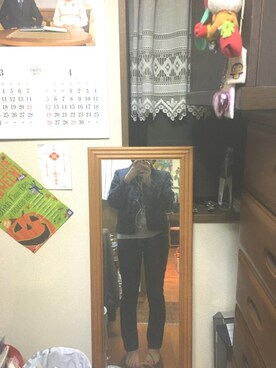 「Honeys（ハニーズ）のアイテム（ダウンベスト）」を使った、나나(ナナ)さん（レディース・155cm）の秋コーディネート