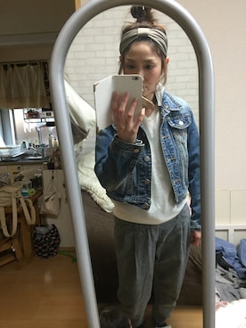 「グレーパンツ」｜IYOさん（レディース・159cm）の冬コーディネート