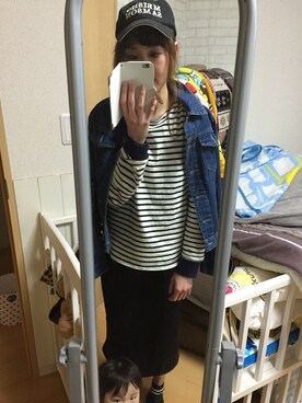 「GRL（グレイル）のアイテム（デニムジャケット）」を使った、IYOさん（レディース・159cm）の春コーディネート