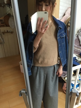 「GRL（グレイル）のアイテム（デニムジャケット）」を使った、IYOさん（レディース・159cm）の春コーディネート