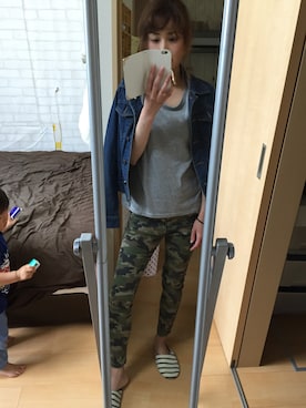 「GRL（グレイル）のアイテム（デニムジャケット）」を使った、IYOさん（レディース・159cm）の春コーディネート