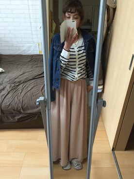 「GRL（グレイル）のアイテム（デニムジャケット）」を使った、IYOさん（レディース・159cm）の春コーディネート