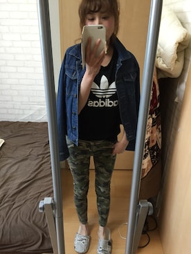 「GRL（グレイル）のアイテム（デニムジャケット）」を使った、IYOさん（レディース・159cm）の春コーディネート