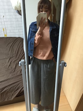 「GRL（グレイル）のアイテム（デニムジャケット）」を使った、IYOさん（レディース・159cm）の春コーディネート