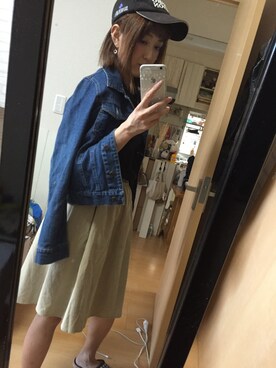 「GRL（グレイル）のアイテム（デニムジャケット）」を使った、IYOさん（レディース・159cm）の秋コーディネート