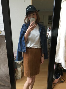 「GRL（グレイル）のアイテム（デニムジャケット）」を使った、IYOさん（レディース・159cm）の秋コーディネート