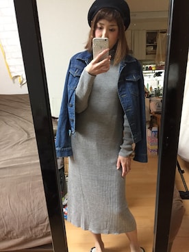 「GRL（グレイル）のアイテム（デニムジャケット）」を使った、IYOさん（レディース・159cm）の秋コーディネート