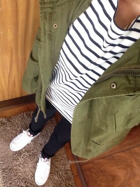 「CONVERSE（コンバース）のJACK PURCELL TRC/ジャックパーセル TRC（スニーカー、ホワイト系）」を使った、mizuhoさん（レディース・156cm）の春コーディネート