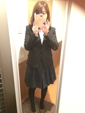 「STRAWBERRY-FIELDS（ストロベリーフィールズ）のアイテム（パンプス）」を使った、みゆきさん（レディース・155cm）の冬コーディネート