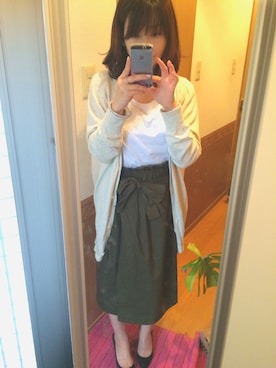 「Kaon（カオン）のアイテム」を使った、みゆきさん（レディース・155cm）の秋コーディネート