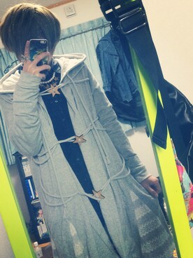 「MALKOMALKA（マルコマルカ）のアイテム（Other tops、グレー系）」を使った、まさん（メンズ・167cm）の冬コーディネート