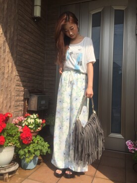 「GRL（グレイル）のアイテム（シューズ）」を使った、CHIKAさん（レディース・168cm）の春コーディネート