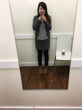 「AS KNOW AS plus（アズノゥアズプラス）のアイテム」を使った、Kakiさん（キッズ・110cm）の冬コーディネート