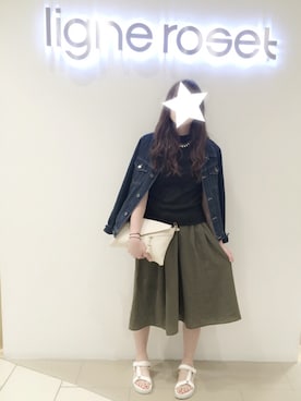「スポサン」｜「アイテム（デニムジャケット）」を使った、Ⓜ︎ｉｓａ☺︎さん（レディース・161cm）の夏コーディネート