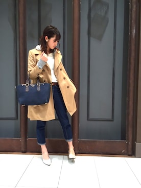 「定番」｜「アイテム（トレンチコート）」を使った、Ⓜ︎ｉｓａ☺︎さん（レディース・161cm）の春コーディネート