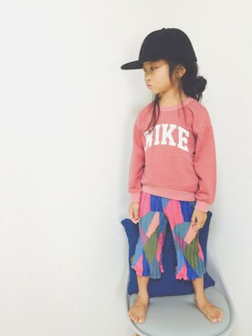 「Saturdays NYC（サタデーズ ニューヨークシティ ）のアイテム（キャップ）」を使った、RooocoG⁂さん（キッズ・110cm）の秋コーディネート