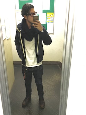UENO YU→TAさん(メンズ・174cm)の冬コーディネート