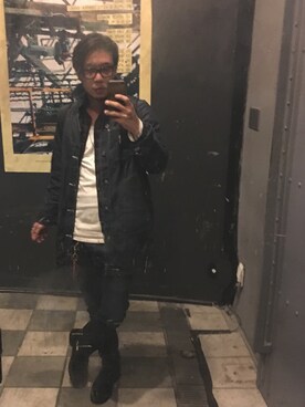 「POINTER BRAND（ポインターブランド）のアイテム（ジャケット/アウター）」を使った、UENO YU→TAさん（メンズ・174cm）の春コーディネート