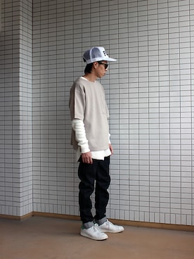「スタンスミス」｜ロイド・エフダブリューさん（メンズ・168cm）の春コーディネート