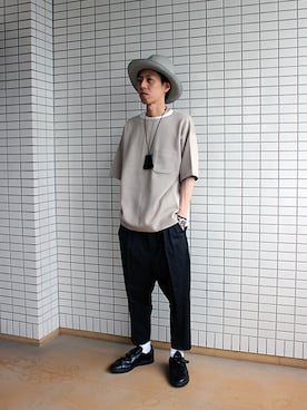 「ポケットＴシャツ」｜ロイド・エフダブリューさん（メンズ・168cm）の夏コーディネート