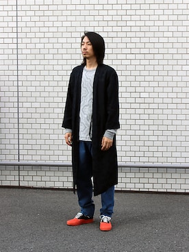 「bukht」｜「アイテム（その他アウター）」を使った、ロイド・エフダブリューさん（メンズ・176cm）の春コーディネート