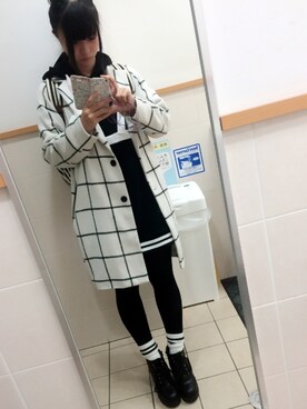 「WOmB（ウーム）のアイテム（ダウンジャケット/コート）」を使った、妃奈さん（レディース・163cm）の冬コーディネート