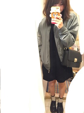 「Dr. Martens（ドクターマーチン）のDr.Martens (ドクターマーチン)/1461 3EYE GIBSON SHOES（その他シューズ）」を使った、mさん（レディース・155cm）の秋コーディネート