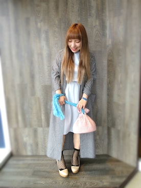 「ボンディング」｜「アイテム（ワンピース/ドレス）」を使った、cozueさん（レディース・149cm）の春コーディネート
