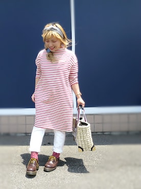 「ajew（エジュー）のアイテム」を使った、cozueさん（レディース・149cm）の春コーディネート