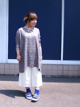 「ラフスタイル」｜「アイテム（チュニック）」を使った、cozueさん（レディース・149cm）の夏コーディネート