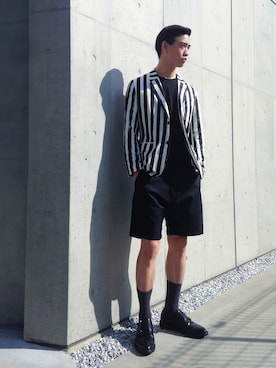 「shorts」｜「アイテム（ジャケット/アウター）」を使った、Yamazoe_Takuroさん（メンズ・185cm）の夏コーディネート