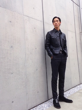 「JOHN LAWRENCE SULLIVAN（ジョンローレンスサリバン）のアイテム（その他アウター）」を使った、Yamazoe_Takuroさん（メンズ・185cm）の秋コーディネート