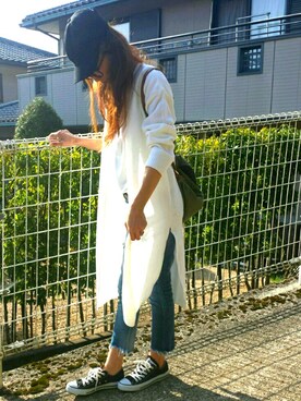 「kormarch」｜「アイテム（帽子）」を使った、yucaさん（レディース・160cm）の春コーディネート