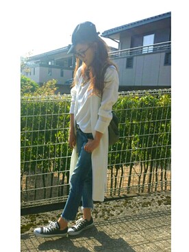 「kormarch」｜「アイテム（帽子）」を使った、yucaさん（レディース・160cm）の春コーディネート