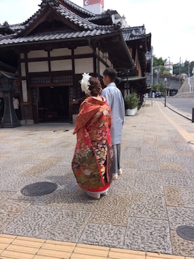 「アイテム（水着/着物・浴衣、レッド系）」を使った、takuﾟ･*:.さん（レディース・148cm）の秋コーディネート