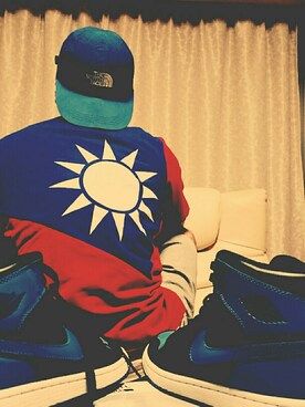 「northface（ノースフェイス）のアイテム（帽子）」を使った、quuuさん（メンズ・162cm）の春コーディネート