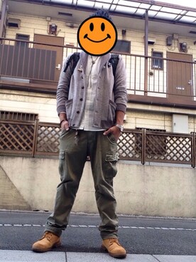 「Dickies（ディッキーズ）のアイテム（その他アウター）」を使った、yuki*さん（メンズ・178cm）の秋コーディネート